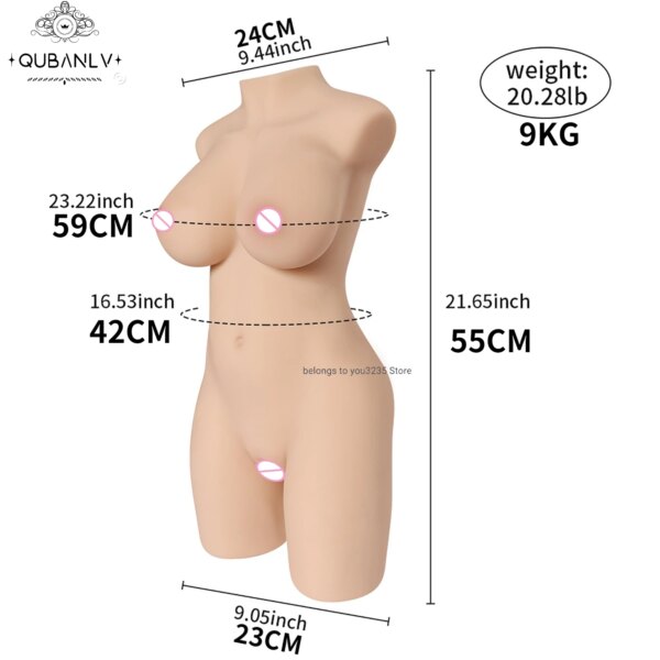 Poupée Sexuelle Vaginale pour Homme, Demi-Corps Sexy, Grosse Poitrine, Fesses, Vraie Poupée Anale, Jouet d'Amour pour Adulte, Grande Réalité XXX – Image 6