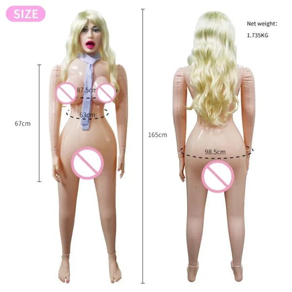 Jouets sexuels gonflables intelligents pour hommes et femmes, vagin réaliste, gros seins, vagin Él, tasse d'avion, mastylunk, voix – Image 4