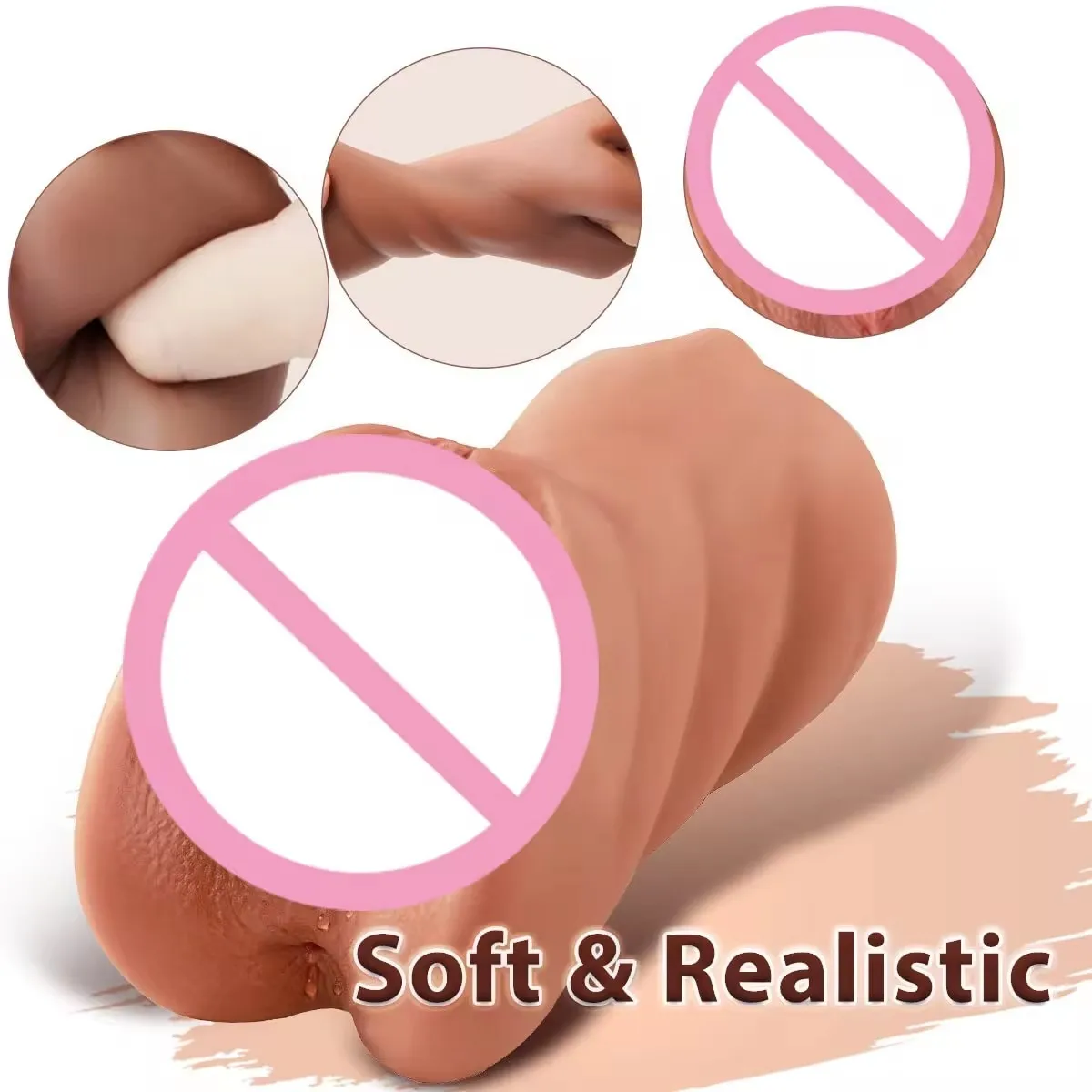Jouets sexuels 3 en 1 de poche pour hommes, série BM, mastjaune, bouche texturée réaliste, beurre sexuel, vagins de silicone, jouets pour zones me