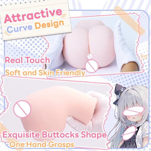 YUU-Mastyellar Butter Anal Sex Toy, Anus Artificiel, Fesses Masculines, Vraies Poupées, Onahole, Produit Adulte, 7.0 – Image 3