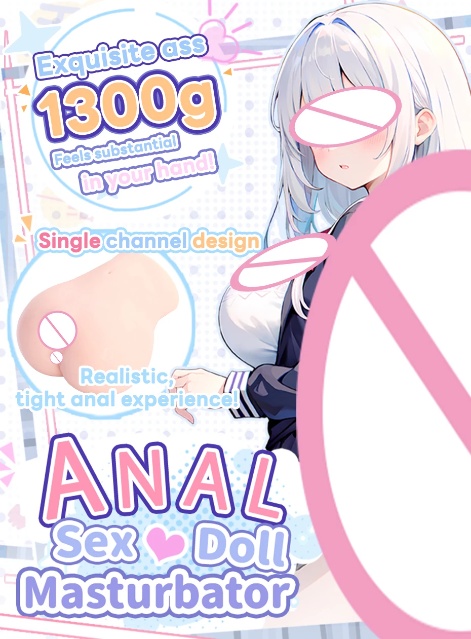 YUU-Mastyellar Butter Anal Sex Toy, Anus Artificiel, Fesses Masculines, Vraies Poupées, Onahole, Produit Adulte, 7.0