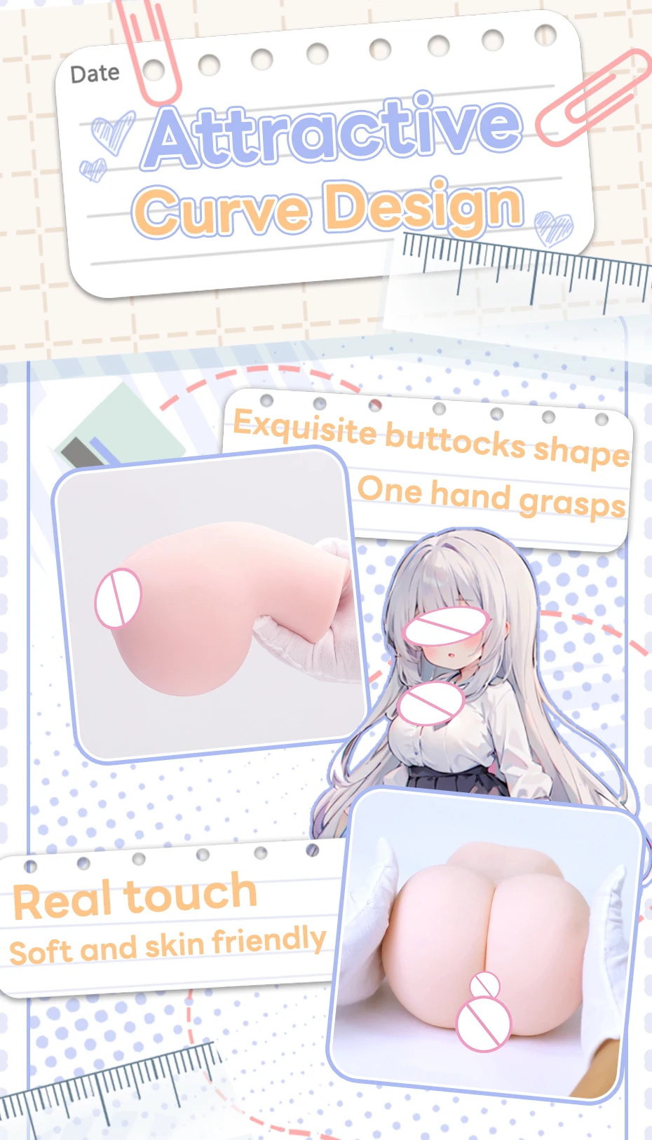 YUU-Mastyellar Butter Anal Sex Toy, Anus Artificiel, Fesses Masculines, Vraies Poupées, Onahole, Produit Adulte, 7.0