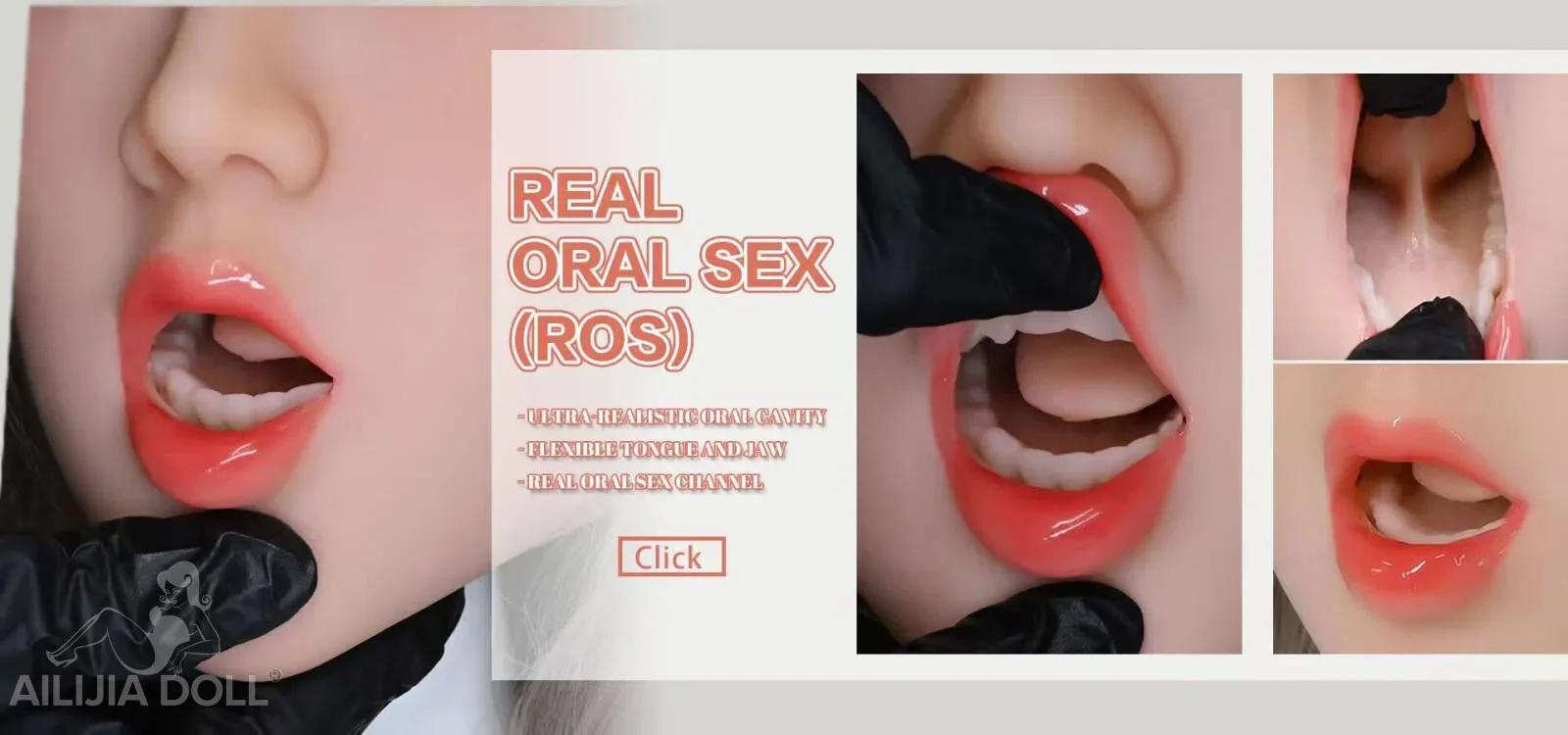 ROS-Tête de mannequin réaliste en silicone, jouet sexuel Chev, fellation implantée