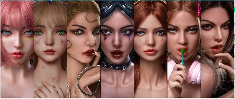 ROS-Tête de mannequin réaliste en silicone, jouet sexuel Chev, fellation implantée