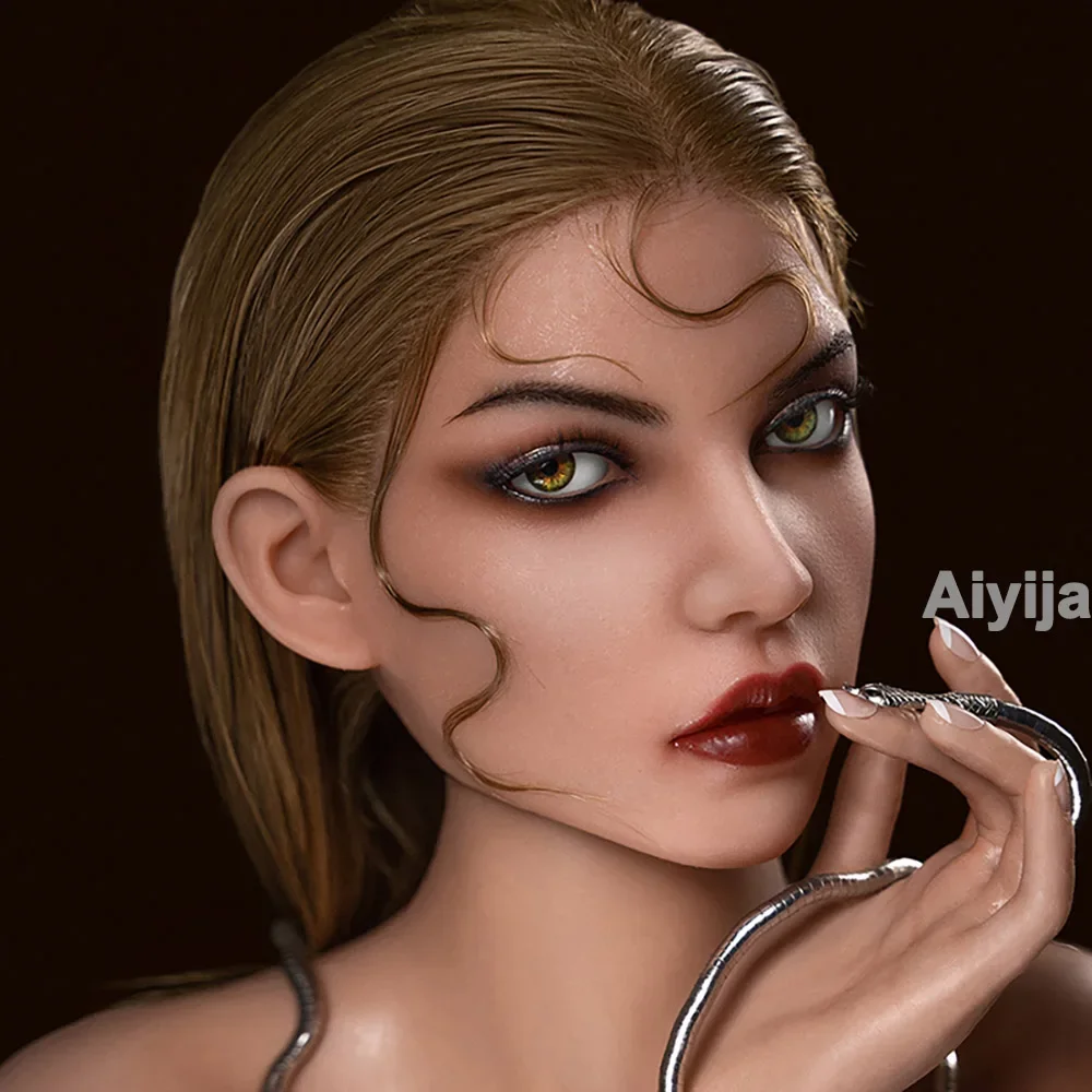 ROS-Tête de mannequin réaliste en silicone, jouet sexuel Chev, fellation implantée