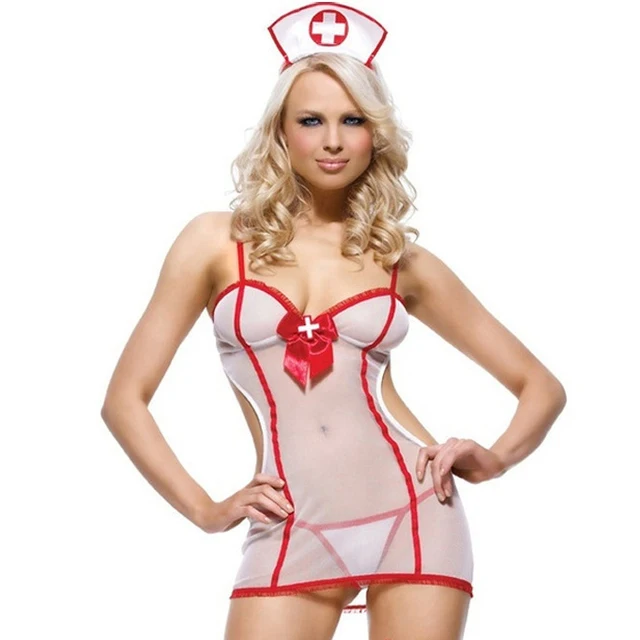 Sous-vêtements Porno Sexy pour femmes, uniforme de Cosplay, uniforme d'infirmière et de demoiselle d'honneur, sous-vêtements érotiques, Costume de poupée de grande taille