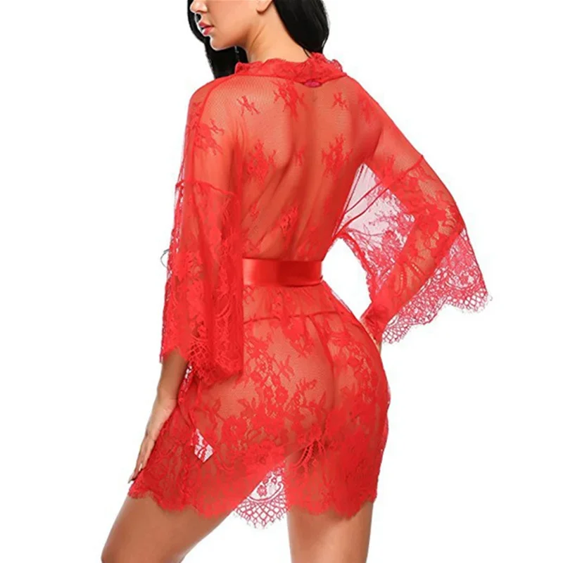 Ensemble de lingerie transparente pour femme, soutien-gorge à entrejambe ouvert, costume de batterie en V profond, sous-vêtements en tulle, 7.0