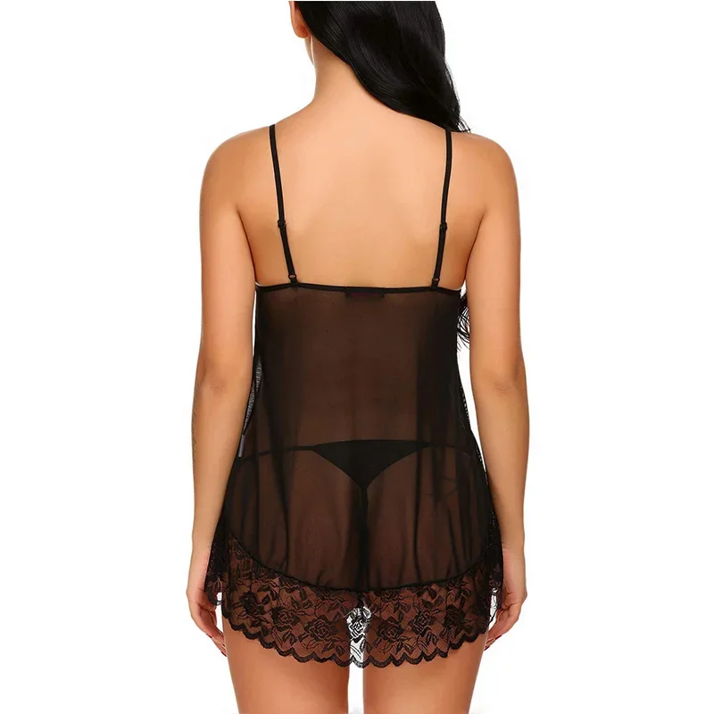 Ensemble de lingerie transparente pour femme, soutien-gorge à entrejambe ouvert, costume de batterie en V profond, sous-vêtements en tulle, 7.0