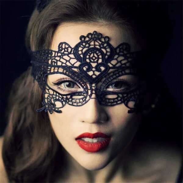 LencBR-Nuisette sexy ajourée en dentelle 7.0, masque porno, lingerie féminine, cosplay, masques de fête – Image 2