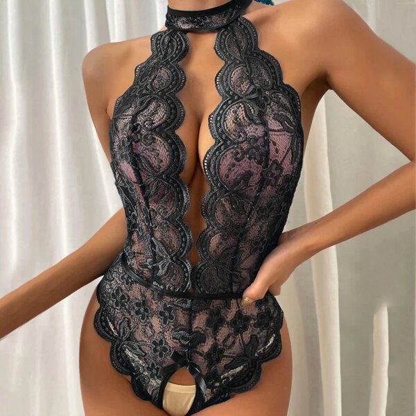 Soutien-gorge ouvert sans entrejambe pour femme, lingerie sexy, sous-vêtements en dentelle, costume de batterie, grande taille, LencBR 7.0, 1 pièce – Image 3