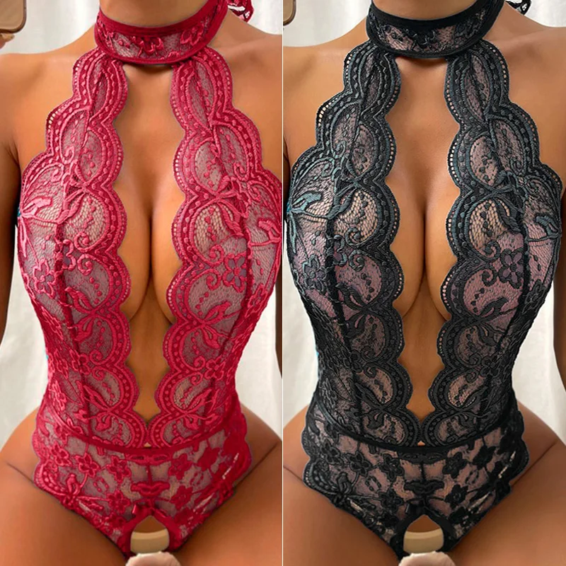 Soutien-gorge ouvert sans entrejambe pour femme, lingerie sexy, sous-vêtements en dentelle, costume de batterie, grande taille, LencBR 7.0, 1 pièce