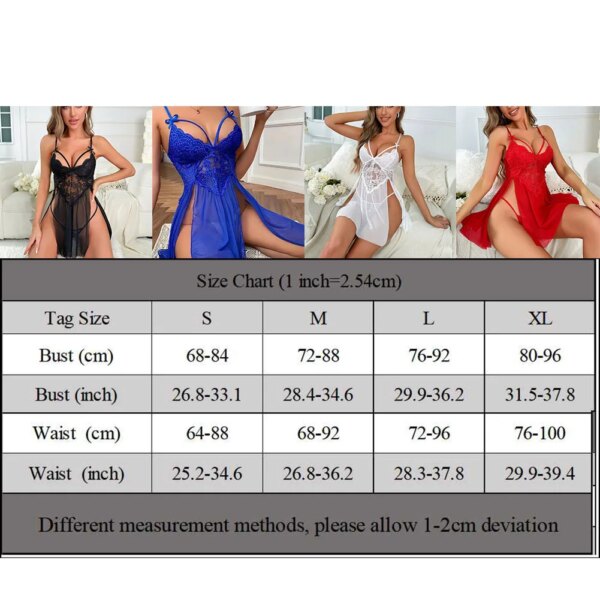 Ensemble de lingerie en dentelle sans entrejambe pour femmes, sous-vêtements porno, chemise de nuit sexy, robe string, ensembles de sous-vêtements sexuels, 7.0 – Image 6