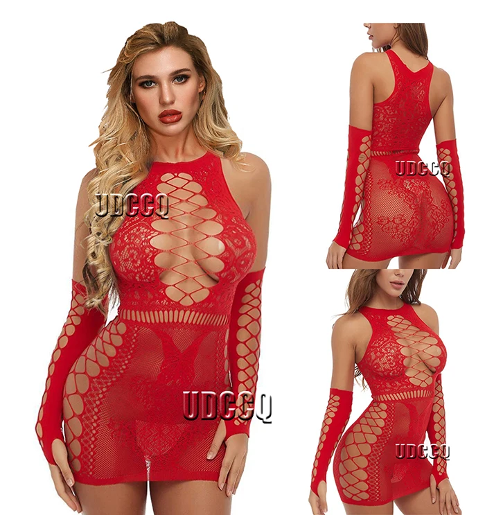 Lingerie sexy pour femmes, vêtements de Noël, sous-vêtements, chemises LencBR, meilleurs vêtements de nuit, exotique, grande taille, babydoll, rouge