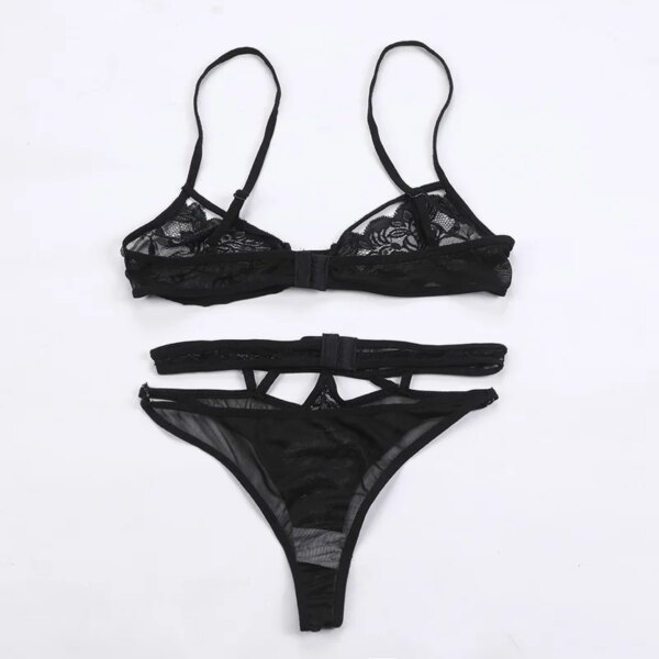 Lingerie sexy sans entrejambe pour femmes, sous-vêtements en dentelle, robe nuisette ouverte 7.0, costume de batterie porno – Image 4