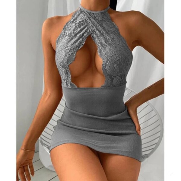 Robe sexy en dentelle pour femmes, vêtements porno, lingerie transparente, vêtements de nuit sexy pour le sexe, olympiques de sous-vêtements, 7.0 – Image 3