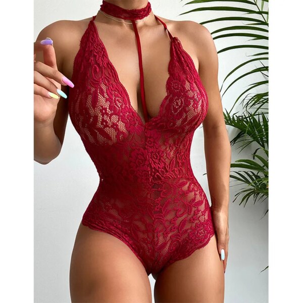 Robe sexy en dentelle pour femmes, vêtements porno, lingerie transparente, vêtements de nuit sexy pour le sexe, olympiques de sous-vêtements, 7.0 – Image 5