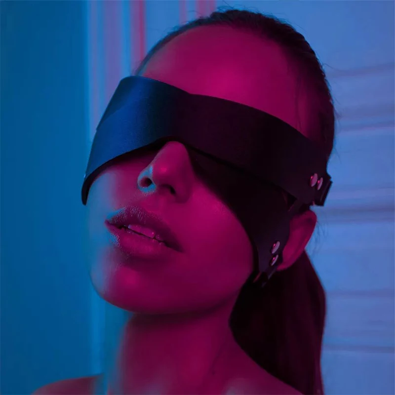 Jarretière érotique en cuir pour femmes, masque pour les yeux, bondage corporel, jouet adulte, lingerie sexy, vêtements sexuels, pyjama porno, nuisette, robe de même