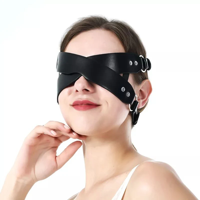 Jarretière érotique en cuir pour femmes, masque pour les yeux, bondage corporel, jouet adulte, lingerie sexy, vêtements sexuels, pyjama porno, nuisette, robe de même