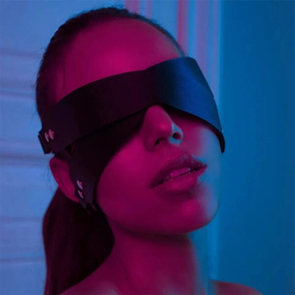 Jarretière érotique en cuir pour femmes, masque pour les yeux, bondage corporel, jouet adulte, lingerie sexy, vêtements sexuels, pyjama porno, nuisette, robe de même – Image 2