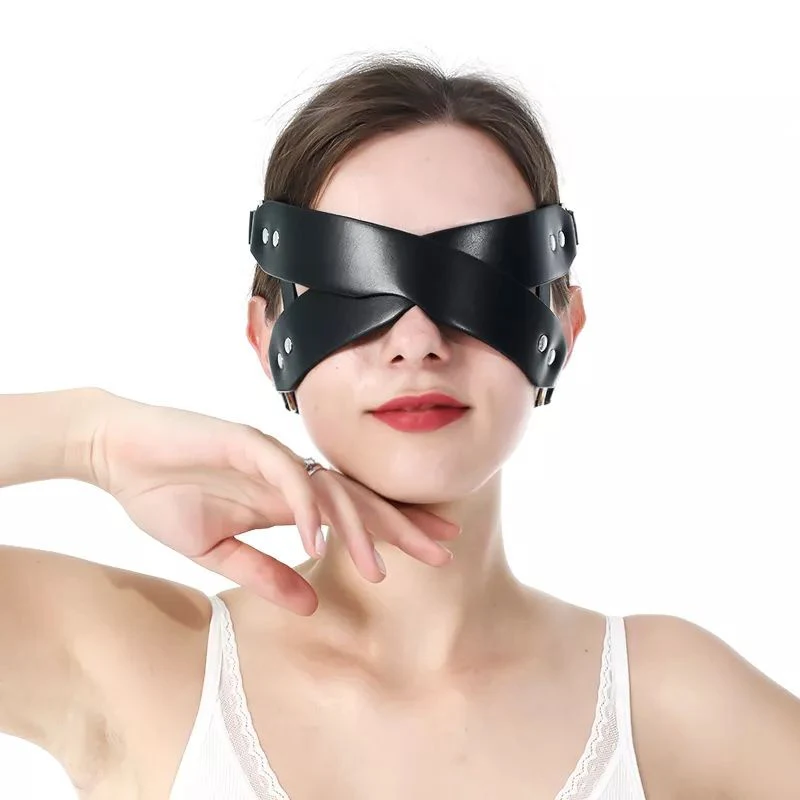 Jarretière érotique en cuir pour femmes, masque pour les yeux, bondage corporel, jouet adulte, lingerie sexy, vêtements sexuels, pyjama porno, nuisette, robe de même