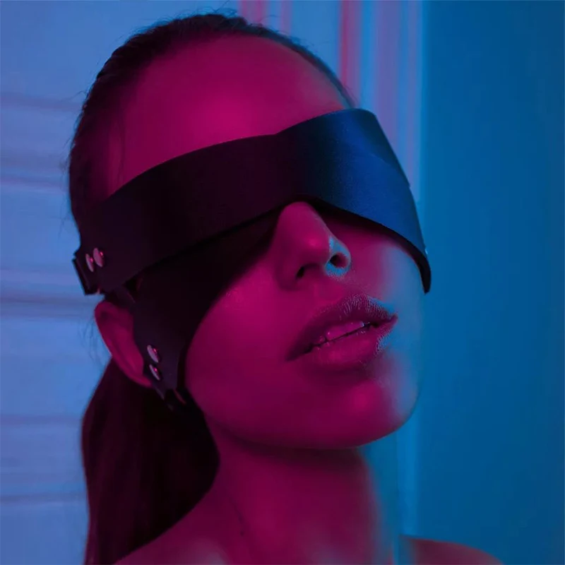 Jarretière érotique en cuir pour femmes, masque pour les yeux, bondage corporel, jouet adulte, lingerie sexy, vêtements sexuels, pyjama porno, nuisette, robe de même