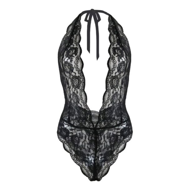 Sous-vêtements sexy en dentelle pour femmes, bande, pyjamas, sous-vêtements à col en V, nuisette sexy, lingerie chaude, olympiques, 7.0 – Image 5