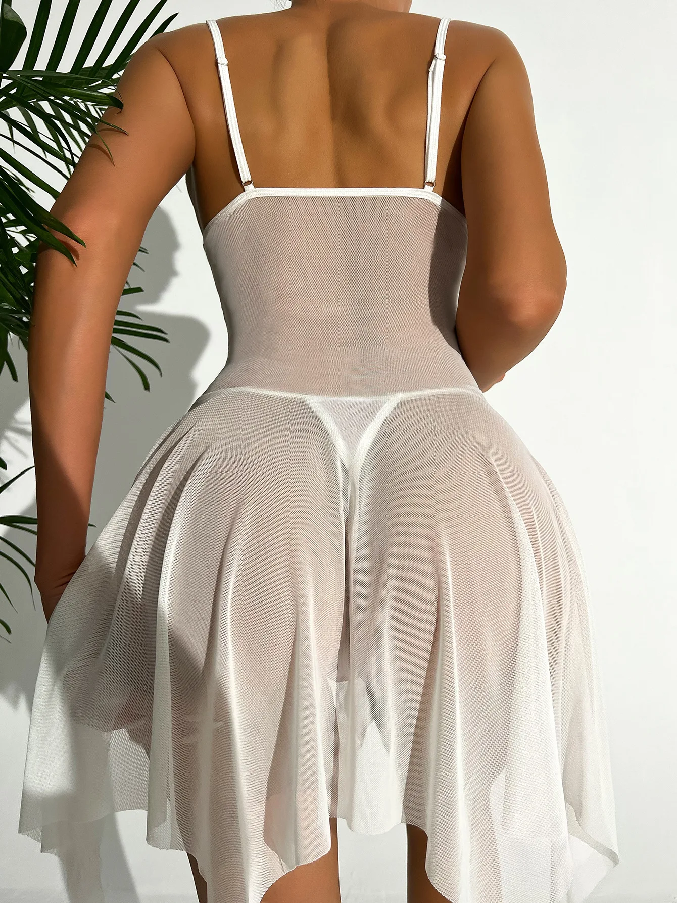 Nuisette en dentelle transparente sans entrejambe pour femmes, vêtements sexuels porno, robe en peluche, sous-vêtements, vêtements de nuit, lingerie sexy, nouveau, 7.0