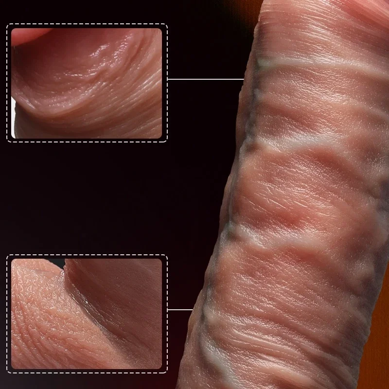 Vibromasseur télescopique réaliste pour femme, gros pénis, prise anale avec chauffage, jouets sexuels de poussée, gode féminin, bite, UNIS isseur vaginal, sexy adult man gode, plugs anul masturbateur, jouet adulte anal