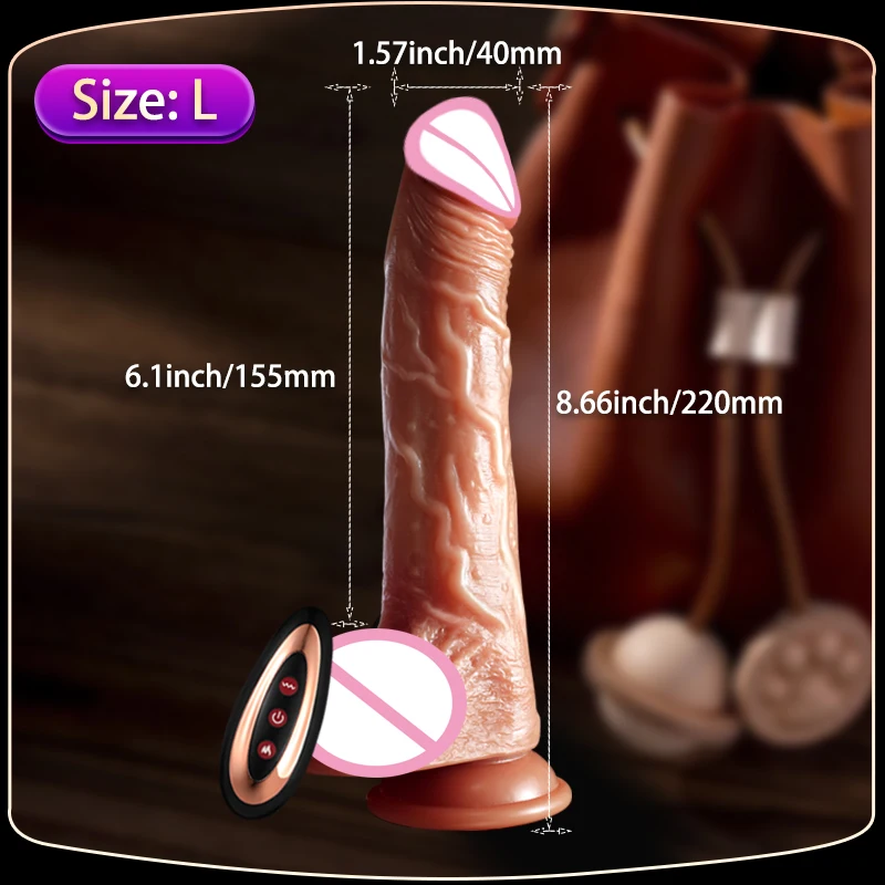 Vibromasseur télescopique réaliste pour femme, gros pénis, prise anale avec chauffage, jouets sexuels de poussée, gode féminin, bite, UNIS isseur vaginal, sexy adult man gode, plugs anul masturbateur, jouet adulte anal