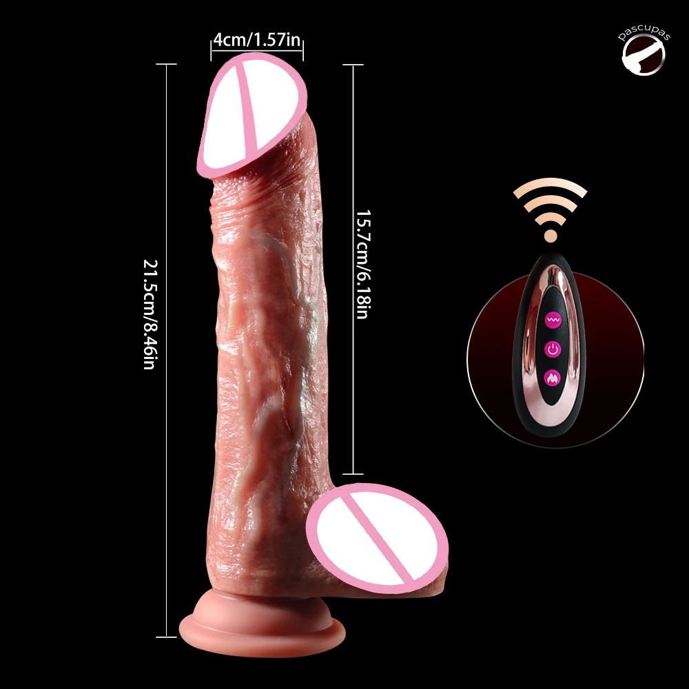 Vibromasseur télescopique réaliste pour femme, gros pénis, prise anale avec chauffage, jouets sexuels de poussée, gode féminin, bite, UNIS isseur vaginal, sexy adult man gode, plugs anul masturbateur, jouet adulte anal