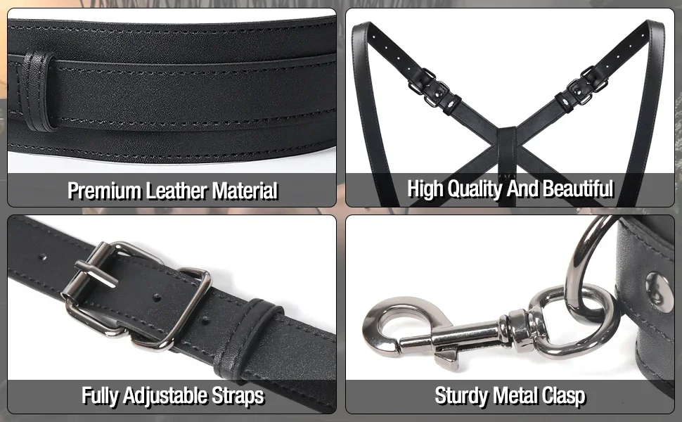 Kit de retenue BDSM Sex Bondage, 3 en 1, cuir, cuisse, fronde, poitrine, ceinture derrière le dos, menottes, jambes ouvertes, SM, SSashFetish, 2025 Nouveau Kit de retenue BDSM Sex Bondage, 3 en 1, cuir, cuisse, fronde, poitrine, ceinture derrière le dos, menottes, jambes ouvertes, SM, SSashFetish, 2025 Nouveau