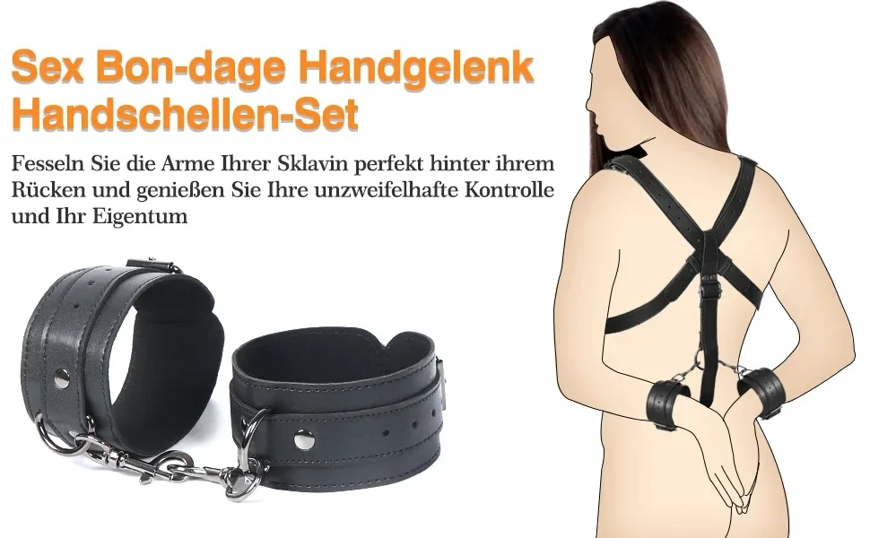 Kit de retenue BDSM Sex Bondage, 3 en 1, cuir, cuisse, fronde, poitrine, ceinture derrière le dos, menottes, jambes ouvertes, SM, SSashFetish, 2025 Nouveau Kit de retenue BDSM Sex Bondage, 3 en 1, cuir, cuisse, fronde, poitrine, ceinture derrière le dos, menottes, jambes ouvertes, SM, SSashFetish, 2025 Nouveau
