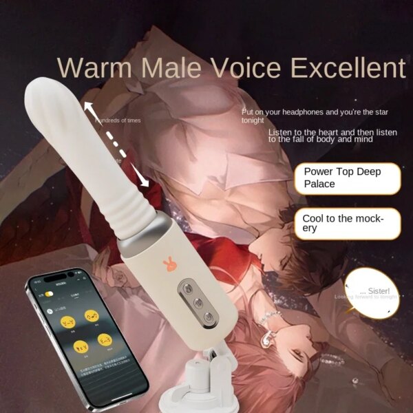 Vibromasseur télécommandé télescopique entièrement automatique pour femmes, jouets sexuels féminins, vibromasseur gode, jouet adulte – Image 3