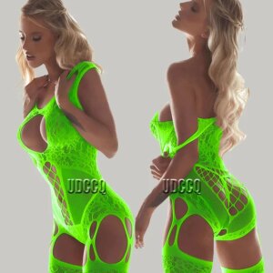 Robe de lingerie moulante en résille, sexy, clubwear, perspective de Noël, Saint Valentin, 600, bas de corps
