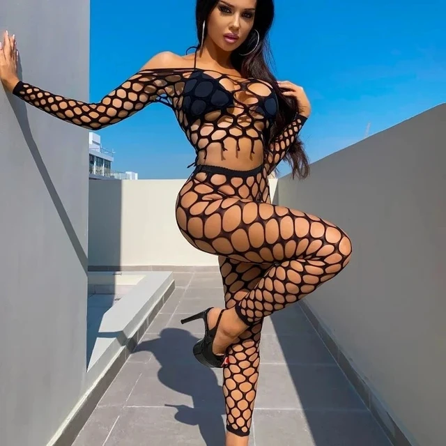 Robe de lingerie moulante en résille, sexy, clubwear, perspective de Noël, Saint Valentin, 600, bas de corps