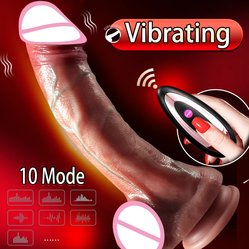 Vibration réaliste de gode pour des femmes, jaune de masquage, pénis chauffant, pénétration anale, grosse bite, jouets sexuels féminins sexy, machine de sexe