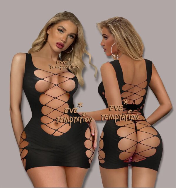 Nuisette transparente pour femmes, Lingerie Sexy, sous-vêtements, Chemises, bodys, grandes tailles – Image 6