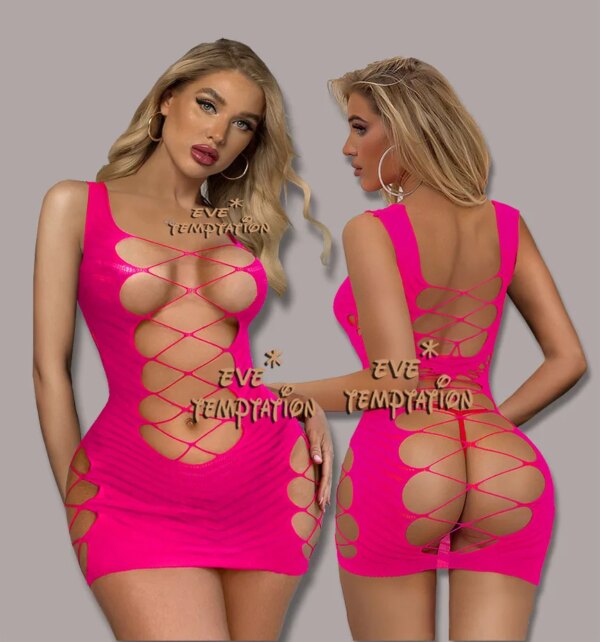 Nuisette transparente pour femmes, Lingerie Sexy, sous-vêtements, Chemises, bodys, grandes tailles – Image 5