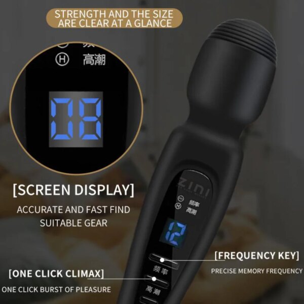 Vibromasseur clitoridien pour femme, jouet sexuel puissant, baguette magique AV, masseur, godemichet, point G, orgasme, masturbateur – Image 3