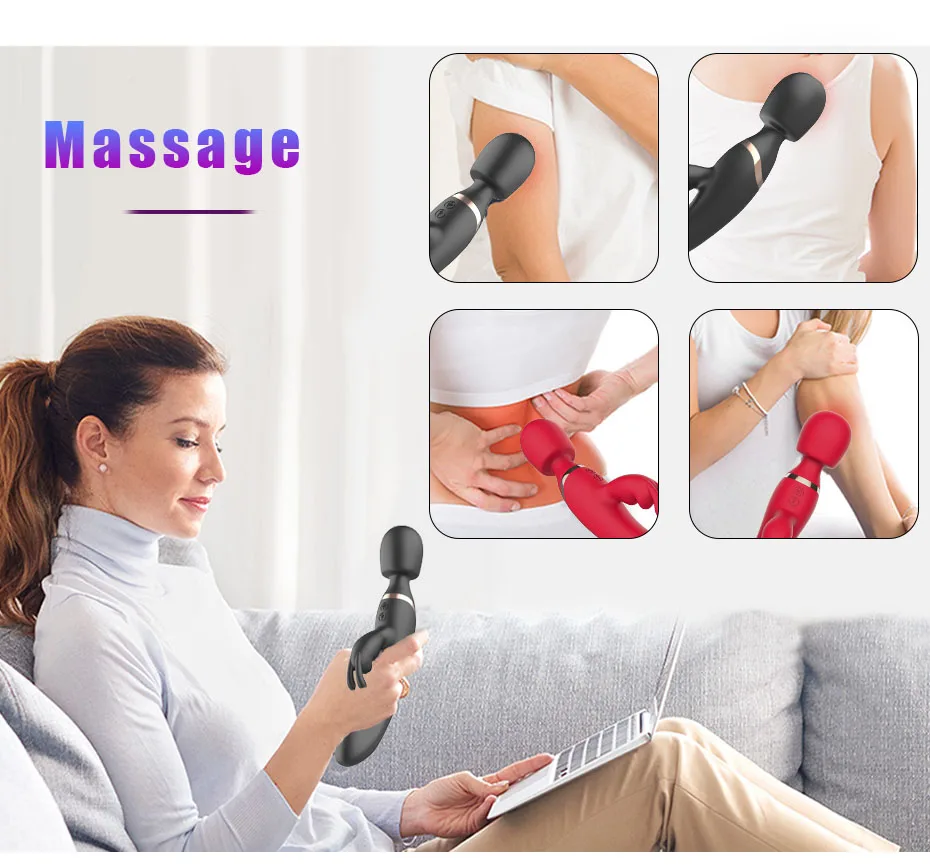 Vibromasseur gode pour femme, gros anciers AV, baguette magique, masseur de corps pour fille, jouets sexuels pour femme, produits sexuels féminins, anticlitoris