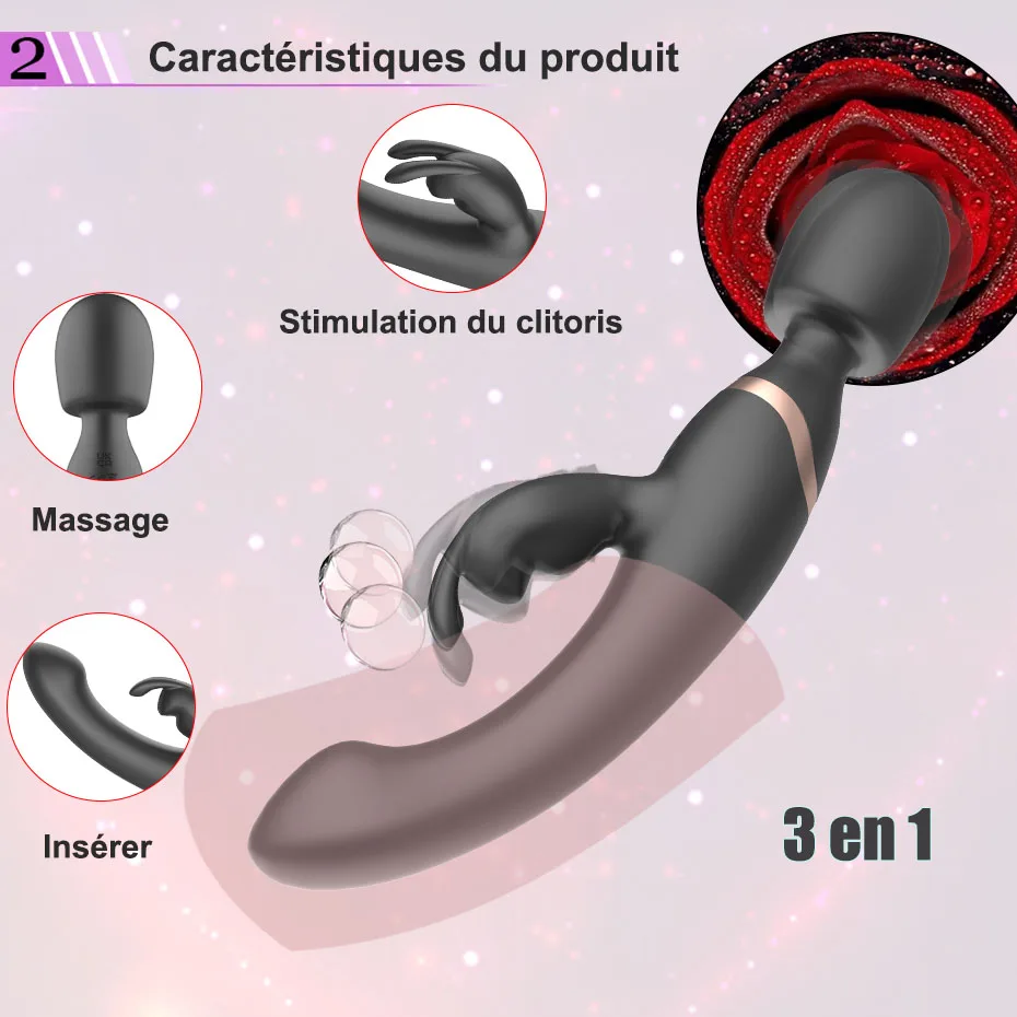 Vibromasseur gode pour femme, gros anciers AV, baguette magique, masseur de corps pour fille, jouets sexuels pour femme, produits sexuels féminins, anticlitoris