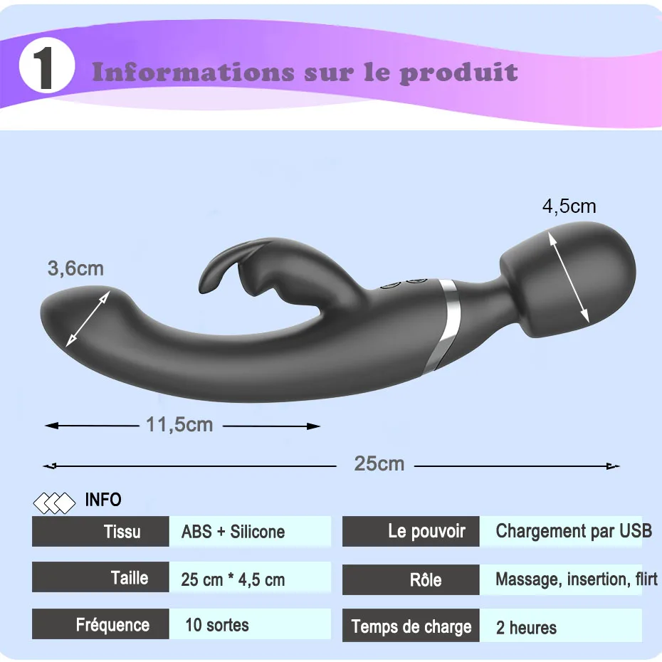 Vibromasseur gode pour femme, gros anciers AV, baguette magique, masseur de corps pour fille, jouets sexuels pour femme, produits sexuels féminins, anticlitoris