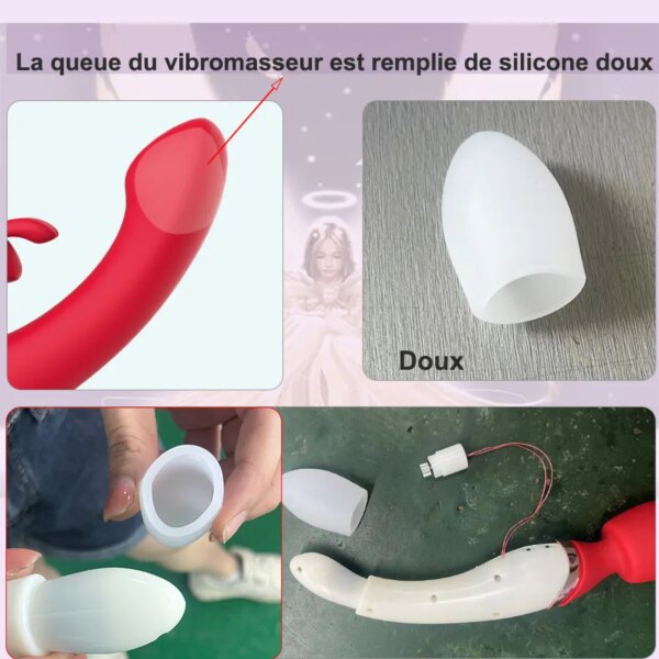 Vibromasseur gode pour femme, gros anciers AV, baguette magique, masseur de corps pour fille, jouets sexuels pour femme, produits sexuels féminins, anticlitoris – Image 5