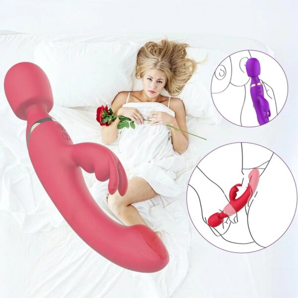 Vibromasseur gode pour femme, gros anciers AV, baguette magique, masseur de corps pour fille, jouets sexuels pour femme, produits sexuels féminins, anticlitoris – Image 6