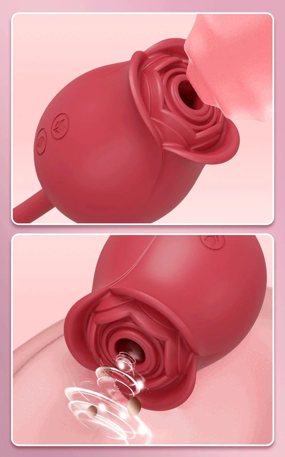 Vibromasseur à succion de rose pour femme, gode vibrant, ventouse sous vide, stimulateur de clitoris, œuf vibrant féminin, jouets sexuels pour adultes