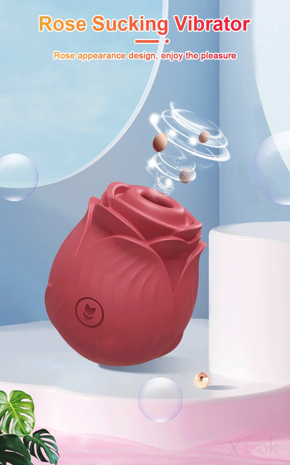 Vibromasseur à succion de rose pour femme, gode vibrant, ventouse sous vide, stimulateur de clitoris, œuf vibrant féminin, jouets sexuels pour adultes