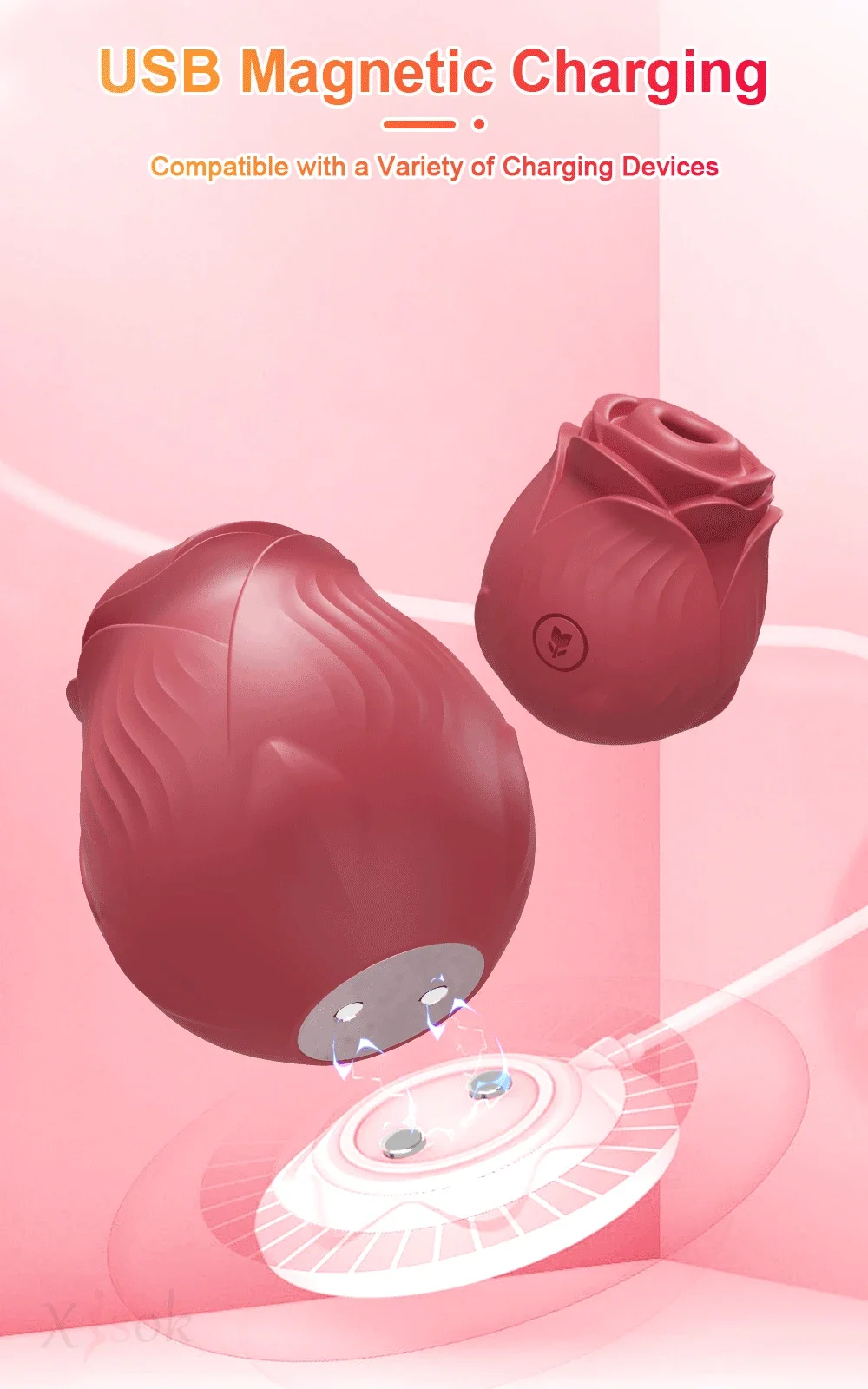 Vibromasseur à succion de rose pour femme, gode vibrant, ventouse sous vide, stimulateur de clitoris, œuf vibrant féminin, jouets sexuels pour adultes