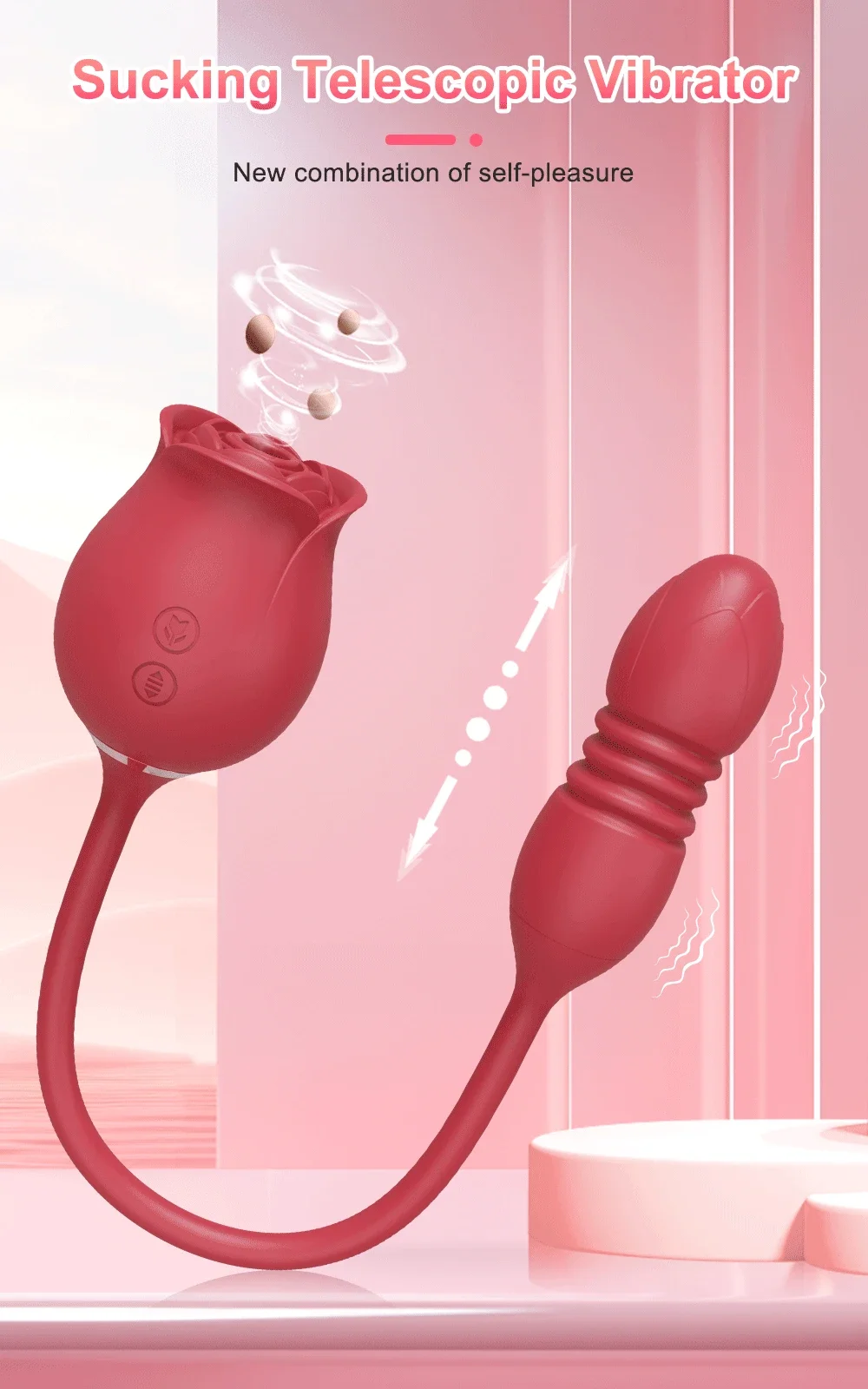 Vibromasseur à succion de rose pour femme, gode vibrant, ventouse sous vide, stimulateur de clitoris, œuf vibrant féminin, jouets sexuels pour adultes
