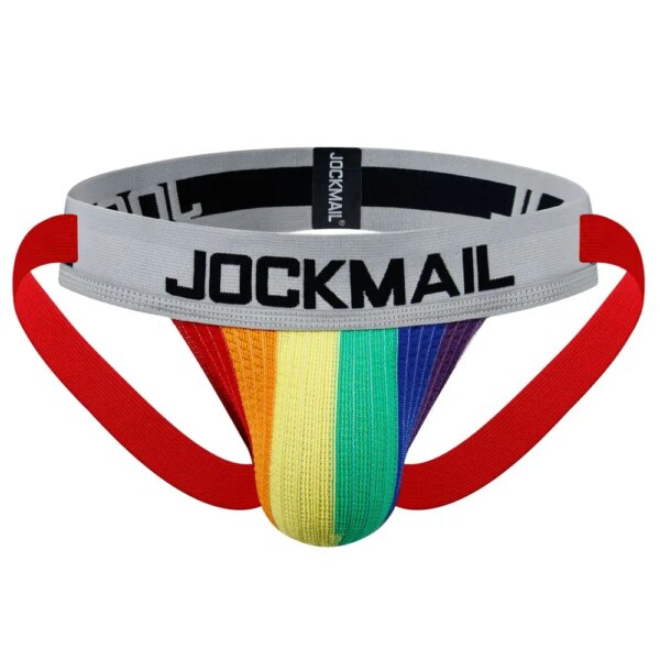 Sous-vêtements Sexy en coton pour hommes, Jockstrap arc-en-ciel, slips pour hommes g tring, Slip pour hommes Gay, sous-vêtements, string, pochette en maille – Image 6