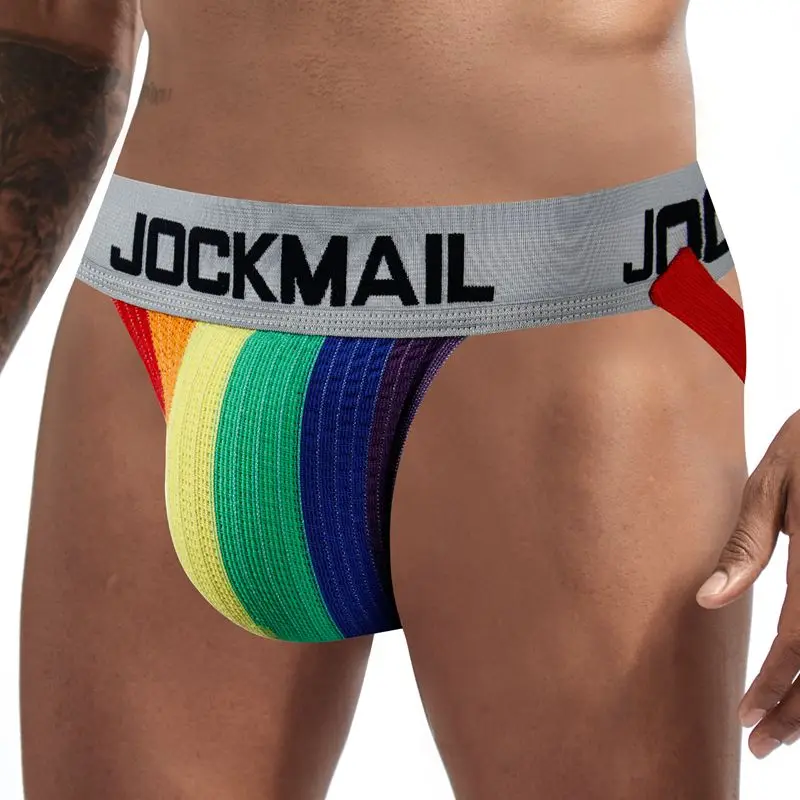 Sous-vêtements Sexy en coton pour hommes, Jockstrap arc-en-ciel, slips pour hommes g tring, Slip pour hommes Gay, sous-vêtements, string, pochette en maille Sous-vêtements Sexy en coton pour hommes, Jockstrap arc-en-ciel, slips pour hommes g tring, Slip pour hommes Gay, sous-vêtements, string, pochette en maille